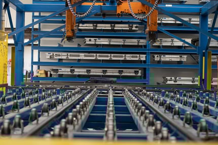 A photo of an empty compression forming press.