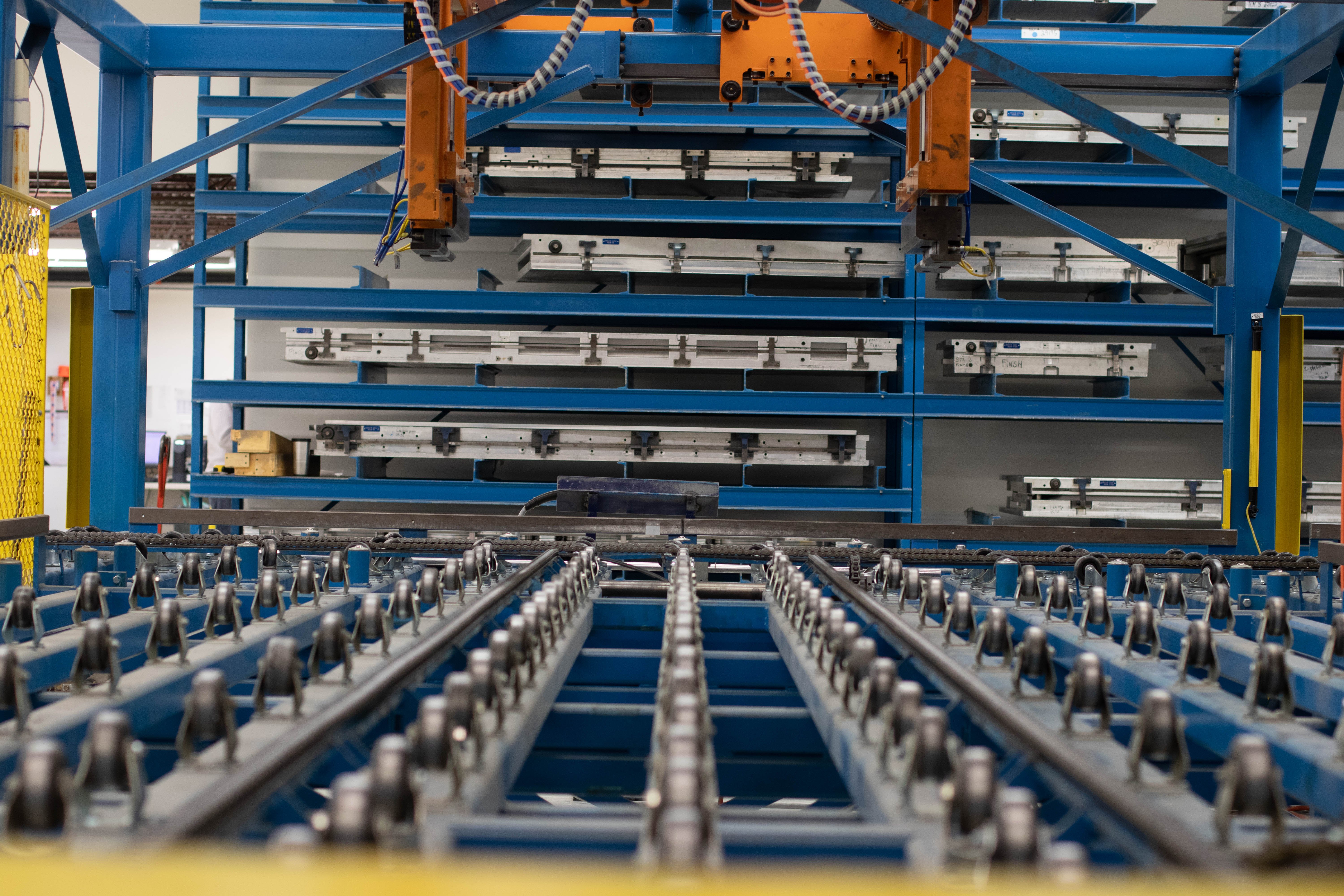 a compression molding machine in a medical device facility 