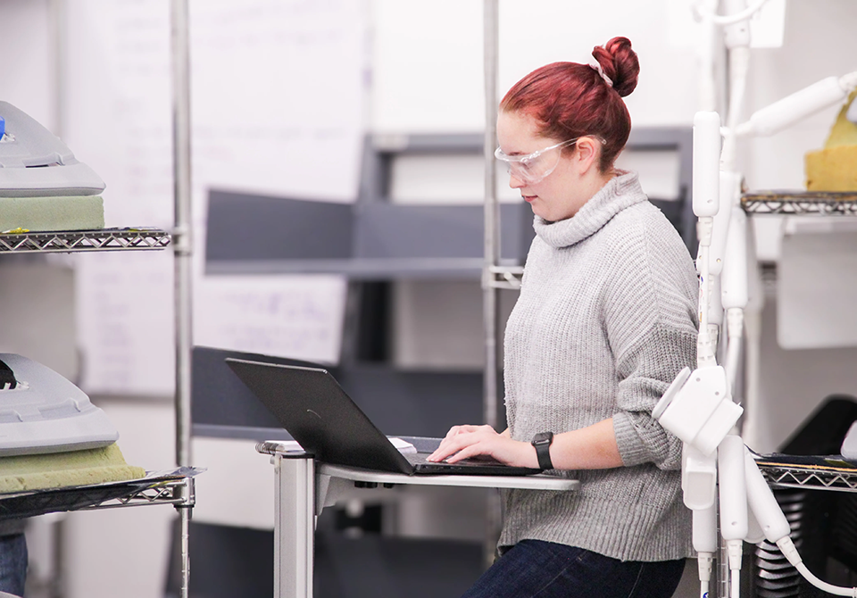 A woman conducting quality review of medical devices