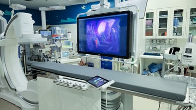 A photo of a Domico Med-DeviceAD7 Neuro Pad on an operating table.