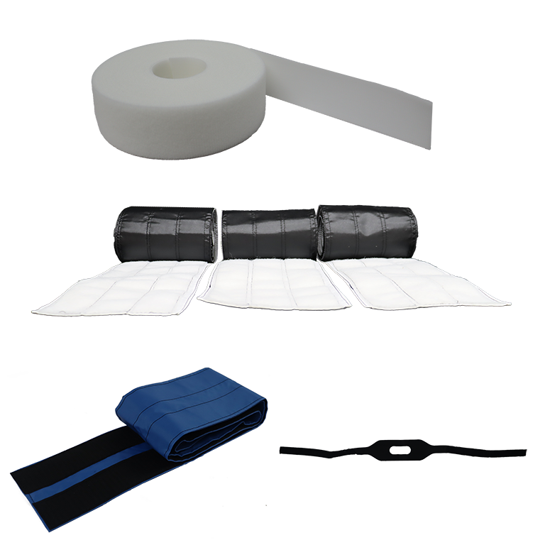 A photo of various strap options offered by Domico Med-Device.